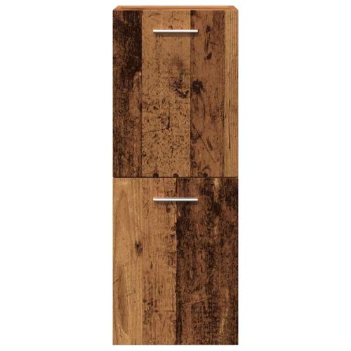 Комплект мебели за баня от 5 части старо дърво инженерно дърво