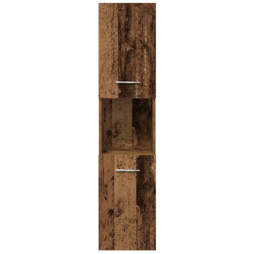 Комплект мебели за баня от 5 части старо дърво инженерно дърво