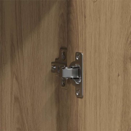 Комплект мебели за баня с врата 4 pcs Кафяво 33 x 33 x 185.5 см