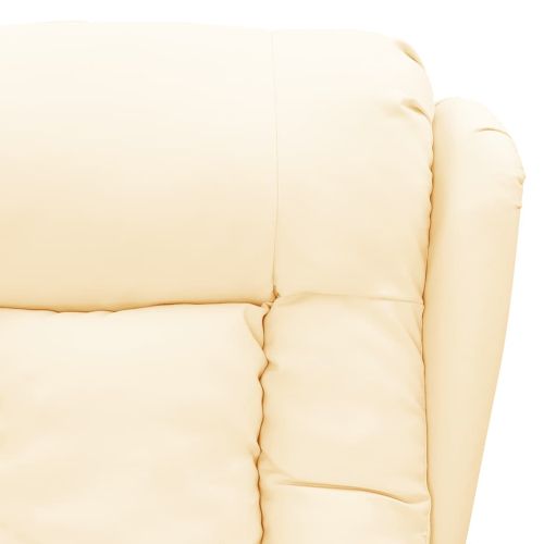 Масажен стол, кремав, изкуствена кожа