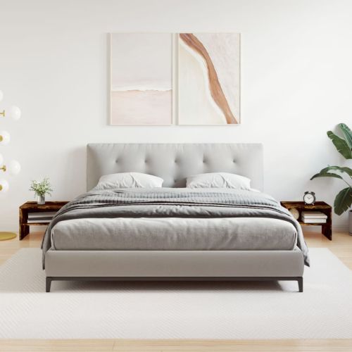 Нощни шкафчета 2 бр опушен дъб 40x30x30 см инженерно дърво