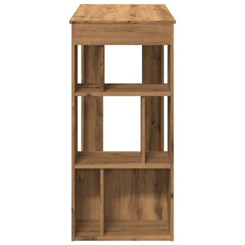 Бар маса с рафтове дъб артизан 102x50x103,5 см инженерно дърво