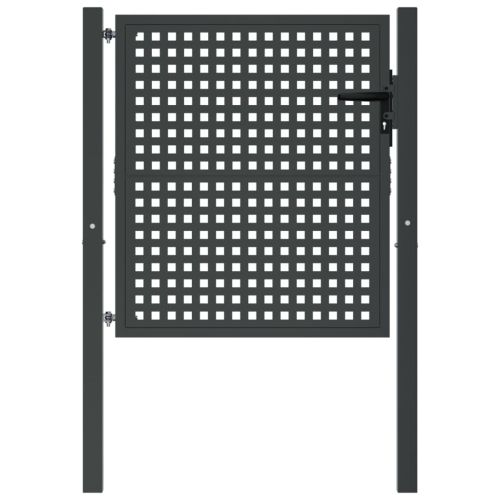 Градинска порта, антрацит, 100x100 см, стомана