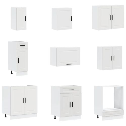 Комплект кухненски шкафове от 14 части Porto, инженерно дърво