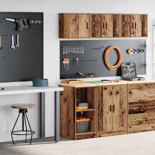 гаражни шкафове, 2 бр, старо дърво инженерно дърво