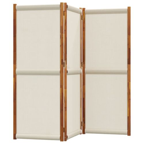 Параван за стая, 3 панела, светлосив, 210x180 cм