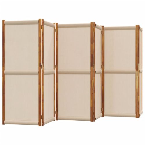 Параван за стая, 6 панела, таупе, 420x180 cм