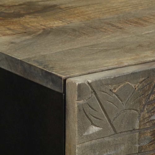 Стенен шкаф за баня 38x33x48 см масивно мангово дърво