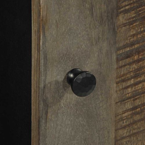 Стенен шкаф за баня 38x33x48 см масивно мангово дърво