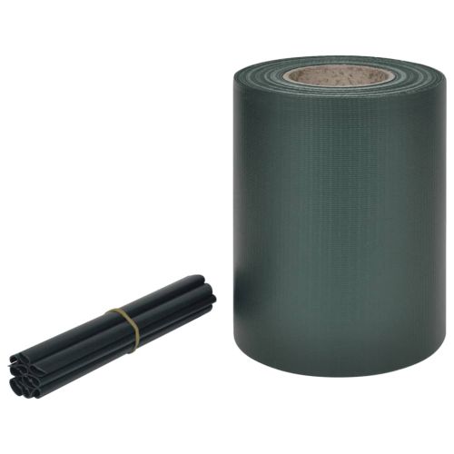 Градински параван за уединение, PVC, 70x0,19 м, зелен