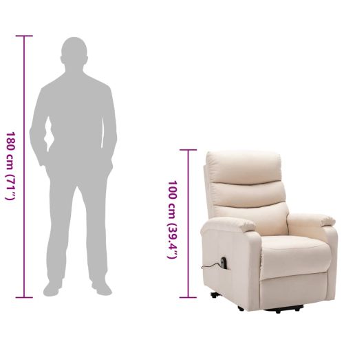 Изправящ стол, кремав, текстил