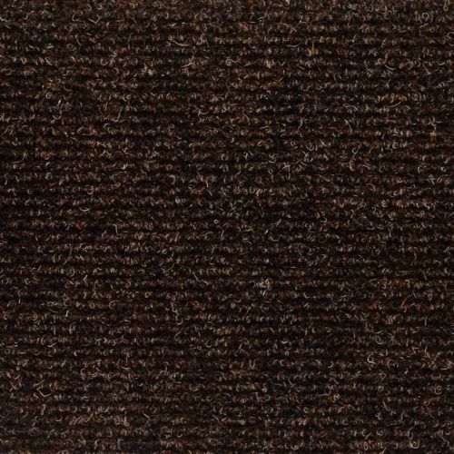 Изтривалки за стълби, самозалепващи се, 15 бр., 60x25 см, кафяви, правоъгълни