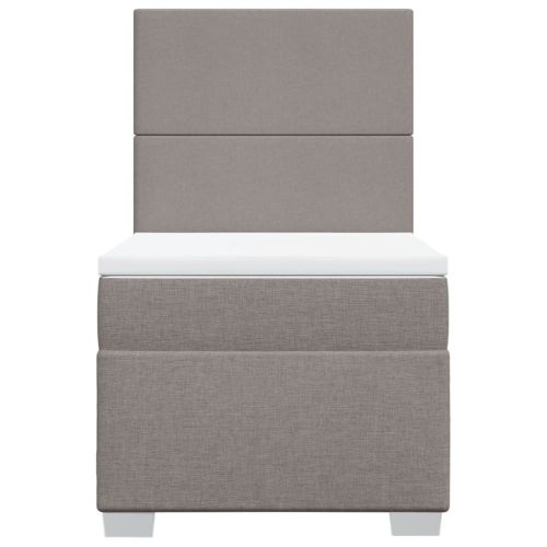 Боксспринг легло с матрак, таупе, 80x200 см, плат