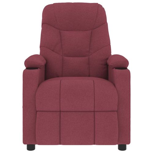 Масажен стол, виненочервен, текстил