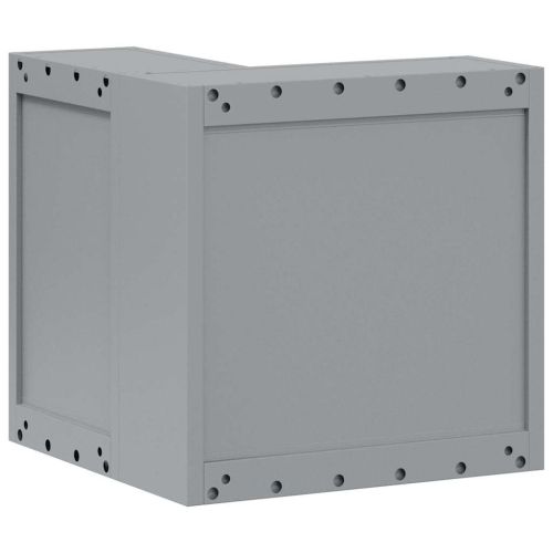 Шкаф за инструменти с рафт Черно и сиво 55 x 55 x 55 см