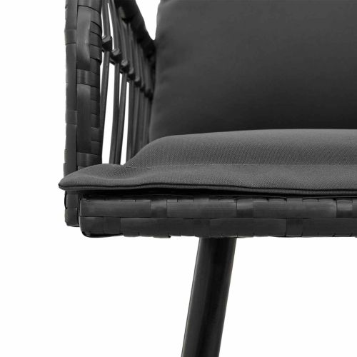 Диван с възглавница Сив 61.5 x 123 x 82cm Метал