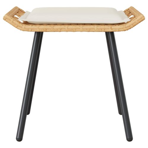 Градински стол 2 pcs Кафяво 50 x 40 x 45 см Полиестер