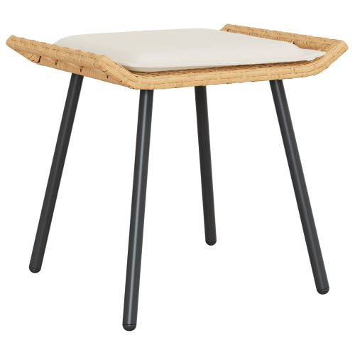 Градински стол 2 pcs Кафяво 50 x 40 x 45 см Полиестер