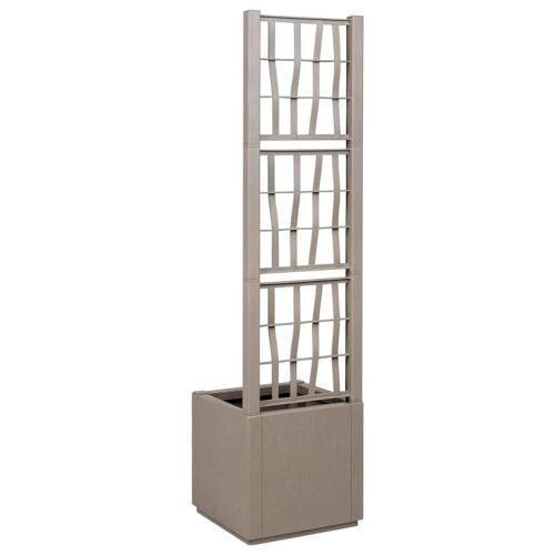 Градинска саксия Сив 36 x 36 x 140 см Полипропилен