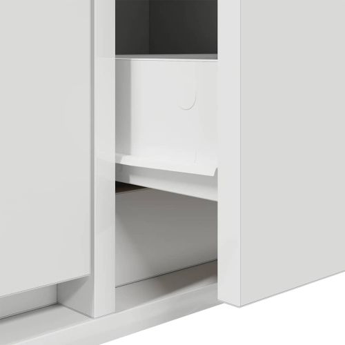 ТВ шкаф с чекмедже Бяло 100 x 31 x 25.5 см Инженерно дърво