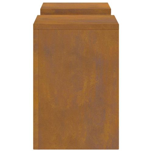 Стойка за растения 2 pcs Ръждясало 24 x 24 x 35 см
