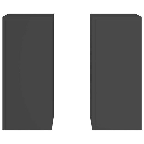 Стойка за растения 2 pcs Черно 24 x 24 x 55 см Стомана