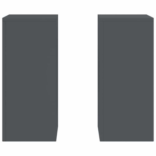 Стойка за растения 2 pcs Антрацит 24 x 24 x 55 см Стомана