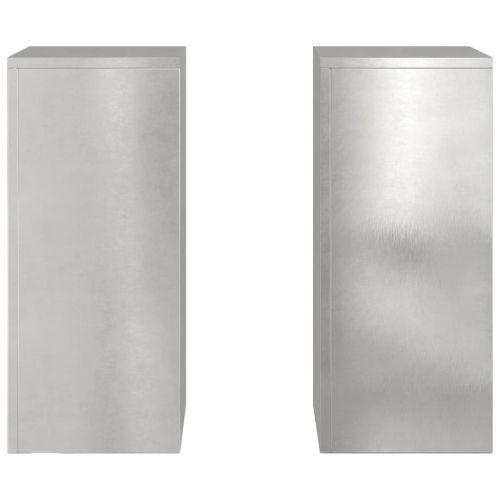 Стойка за растения 2 pcs Сребрист 24 x 24 x 55 см