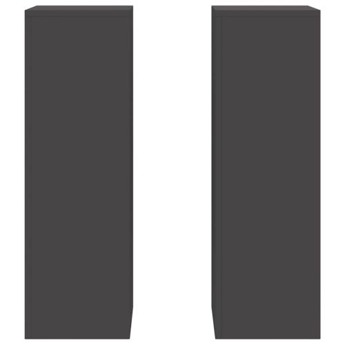 Стойка за растения 2 pcs Черно 24 x 24 x 75 см Стомана