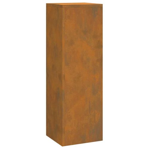 Стойка за растения 3 pcs Ръждясало Патинираща стомана