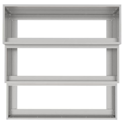 Градинска саксия Сребрист 90 x 90 x 35 см Неръждаема стомана