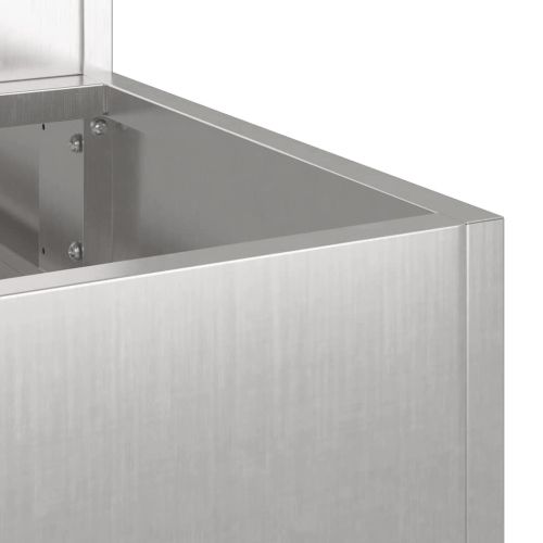 Градинска саксия Сребрист 90 x 90 x 35 см Неръждаема стомана