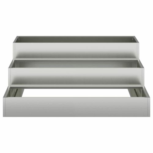 Градинска саксия Сребрист 90 x 90 x 35 см Галванизирана стомана