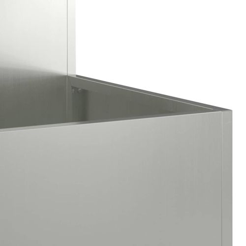 Градинска саксия Сребрист 80 x 80 x 48 см Поцинкована стомана