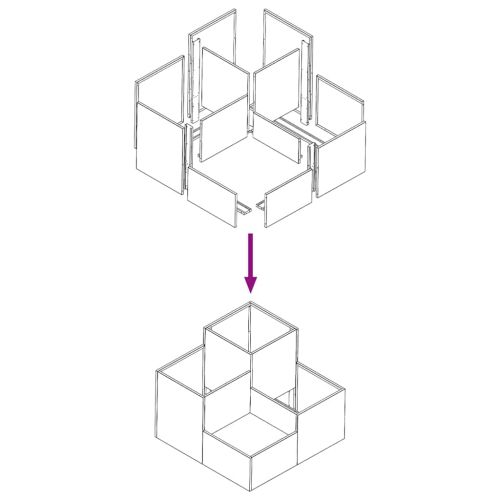 Градинска саксия Черно 80 x 80 x 60 см Стомана