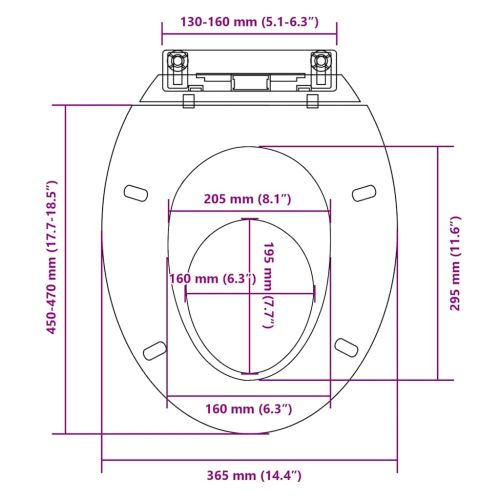 Тоалетна седалка с плавно затваряне, бяла, овална