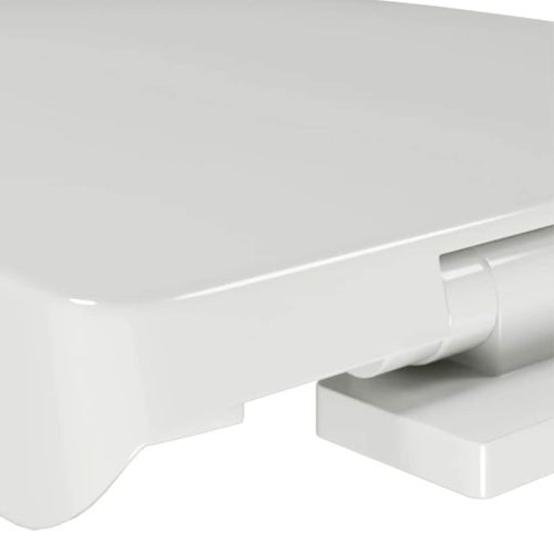 Тоалетна седалка с плавно затваряне, бяла, квадратна