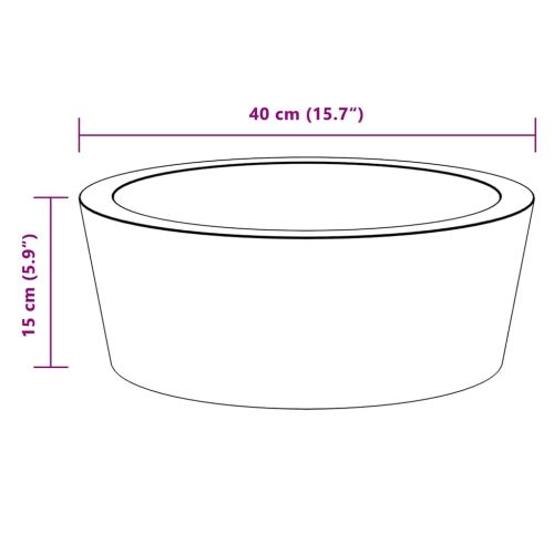Сива мивка, Ø40x15 см, мрамор