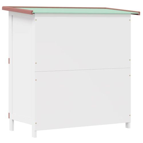 Външна клетка за зайци, 4 врати, кафява, дърво