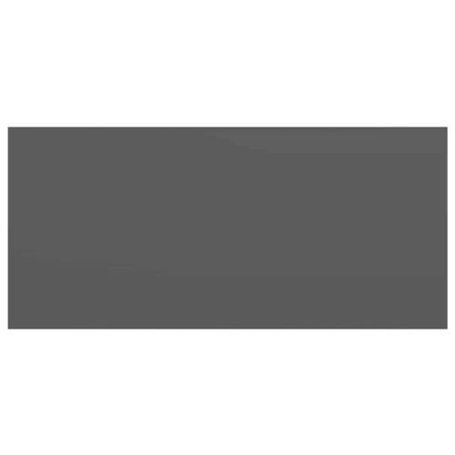 Окачен стенен рафт, сив гланц, 50x23x3,8 см, МДФ