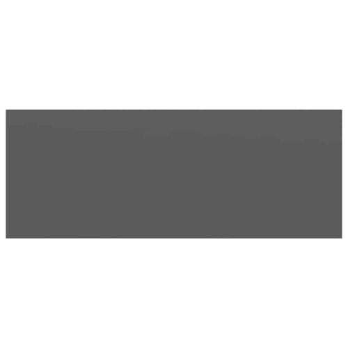 Окачени стенни рафтове, 2 бр, сив гланц, 60x23,5x3,8 см, МДФ