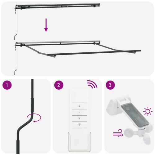 Сгъваем навес Бежово 300 x 250 cm текстил