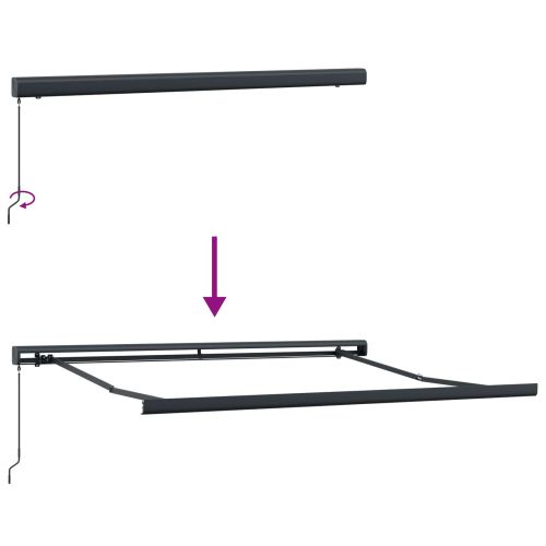 Сгъваем навес Бежово 300 x 250 cm Текстил и Метал