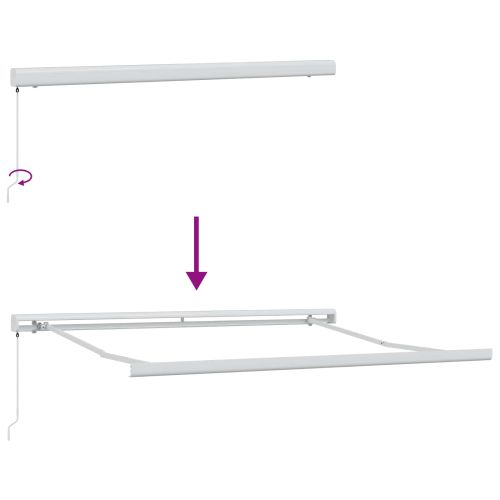 Сгъваем навес Червено 300 x 250 cm Текстил и Метал