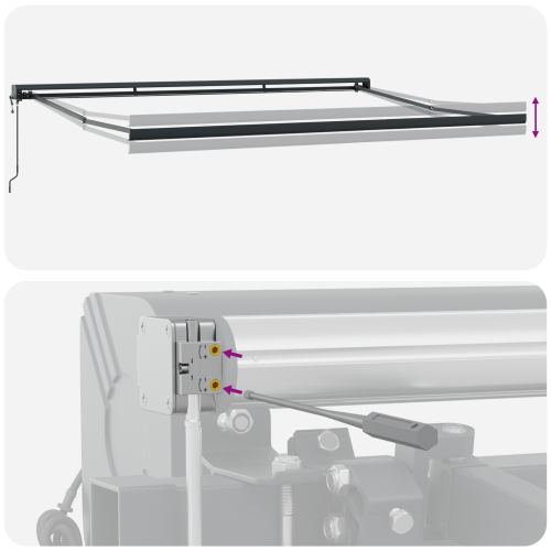 Сгъваем навес жълто и оранжево 400 ×350 cm текстил