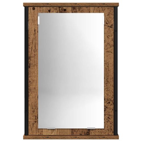 Комплект мебели за баня с рафт 2 pcs Кафяво Инженерно дърво