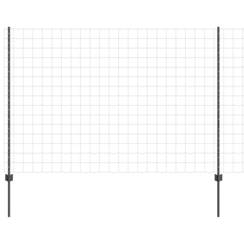 Ограда и колче Сив 1,5 x 10 m Стомана