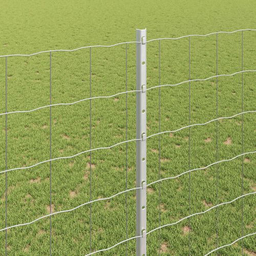 Ограда и колче Сребрист 1,6 x 10 m Стомана