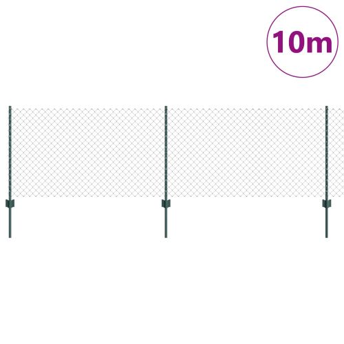 Ограда и колче Зелен 0,8 x 10 m Стомана