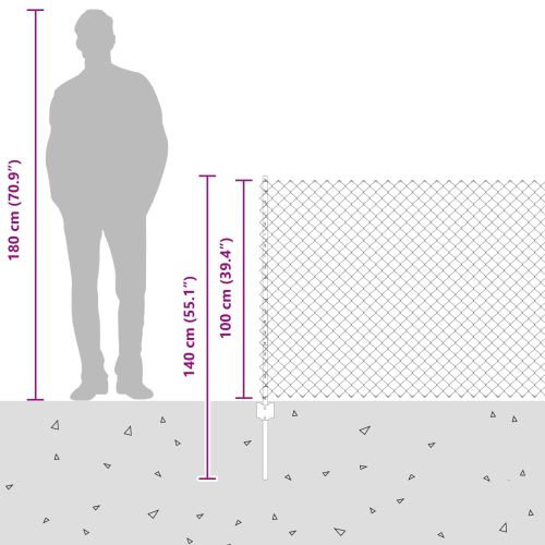 Ограда и колче Зелен 1 x 10 m Стомана